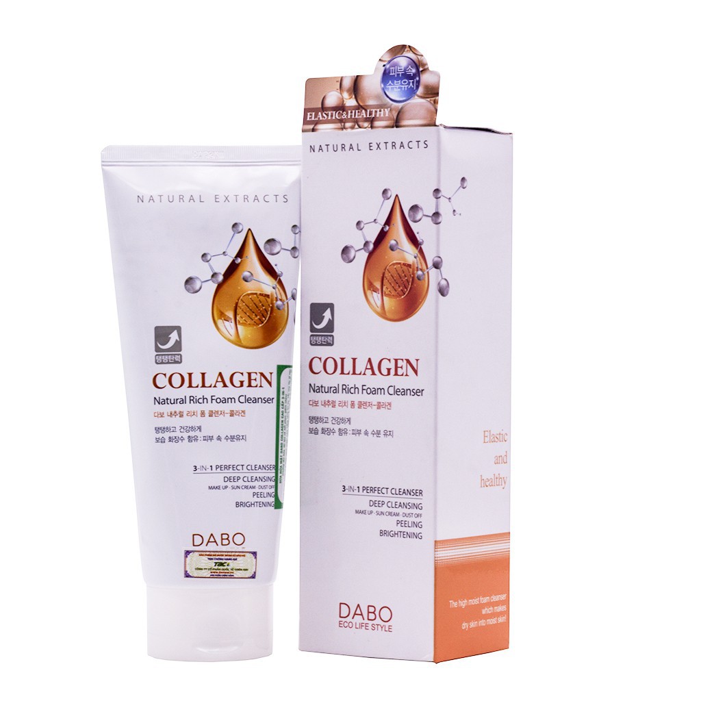 Sữa Rửa Mặt Tinh Chất Collagen 3 In 1 DABO 180Ml
