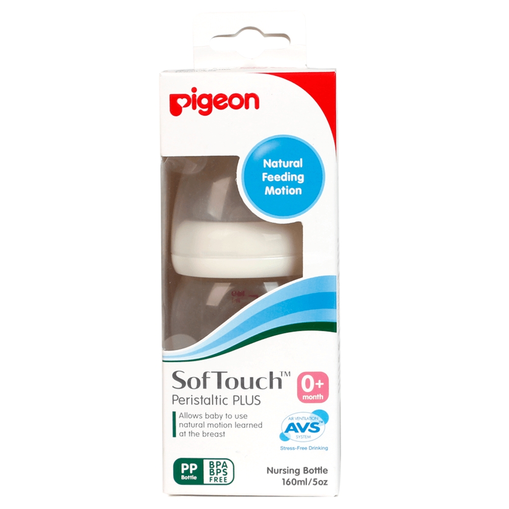 Bình sữa Pigeon nhựa PP Plus cổ rộng (160ml)