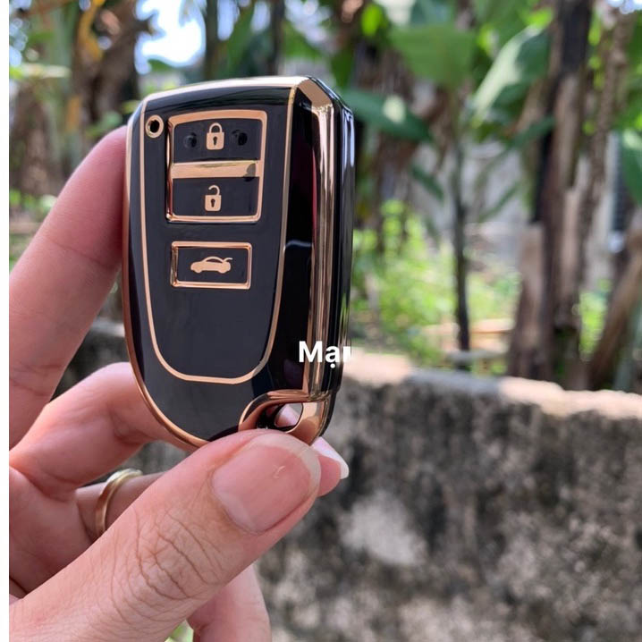 HCM_ Ốp Chìa Khóa VIOS, Yaris 2019 2020 2021 2022 2023 2024 + Kèm Móc Treo Chìa Tiện Lợi, mẫu silicon tráng gương, bảo vệ chìa khóa tối ưu, Chống Va Đập Chìa Khóa Hiệu Quả