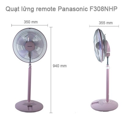Quạt đứng Panasonic F-308NHB(Xanh)/F-308NHP (Hồng)