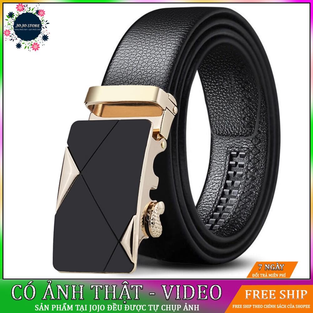 Thắt Lưng Nam Da Bò Khoá Tự Động Crom Siêu Bền