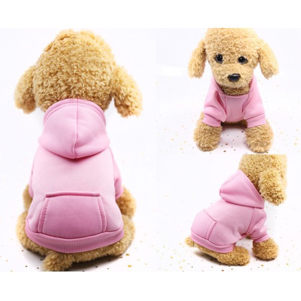 Áo Thú Cưng, Áo Cho Chó Mèo, Áo Hoodie dành cho thú cưng, loại trơn, rằn ri, đủ size xs - xxl,