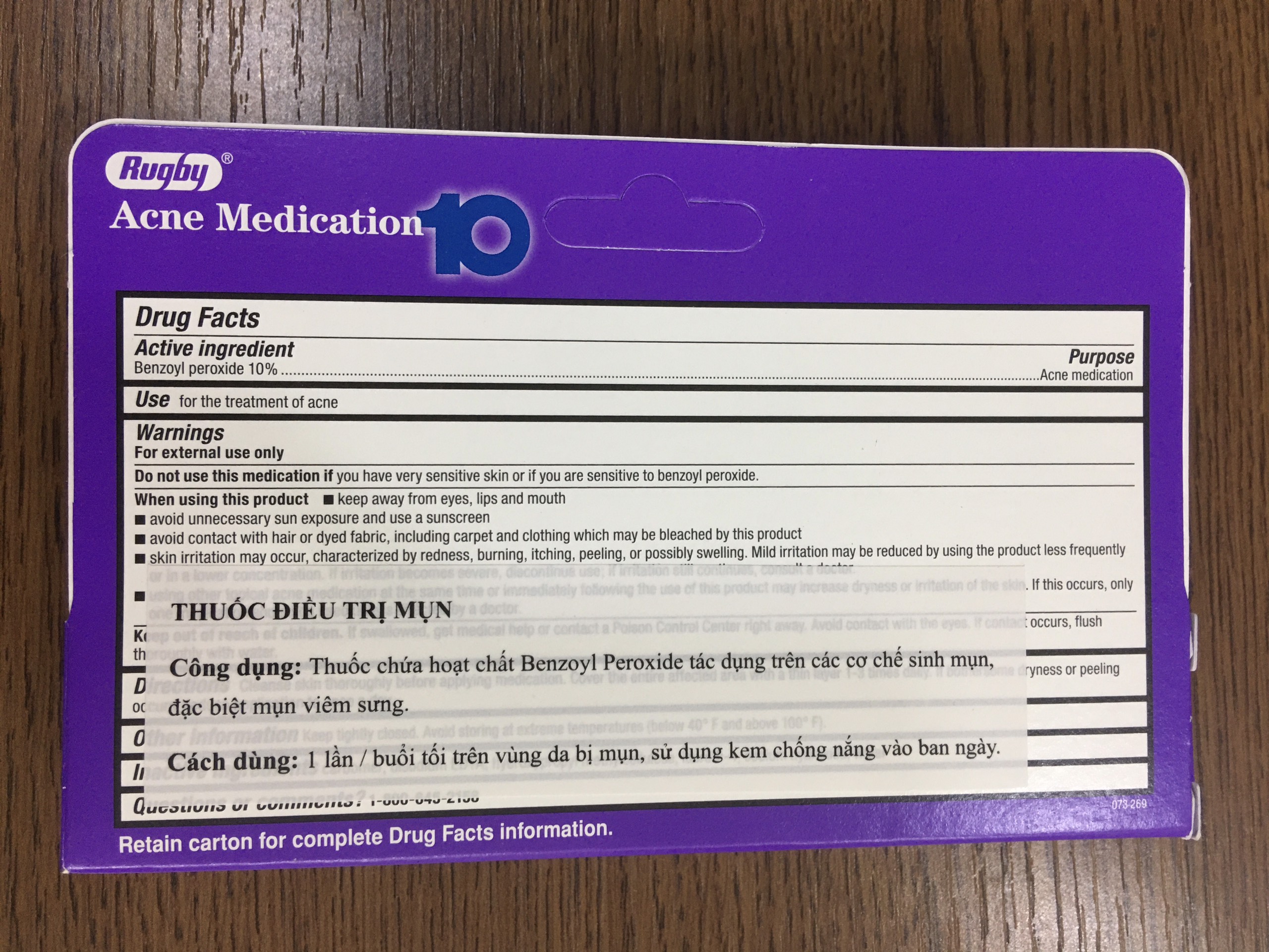 [HCM]Clear up 10 acne medication (BPO 10% cho da mụn)