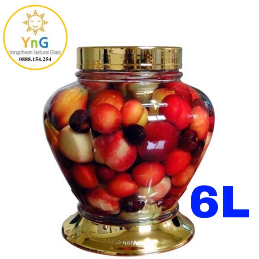 Bình NgâmRượu hình Táo Nhập Khẩu Hàn Quốc 6 Lít