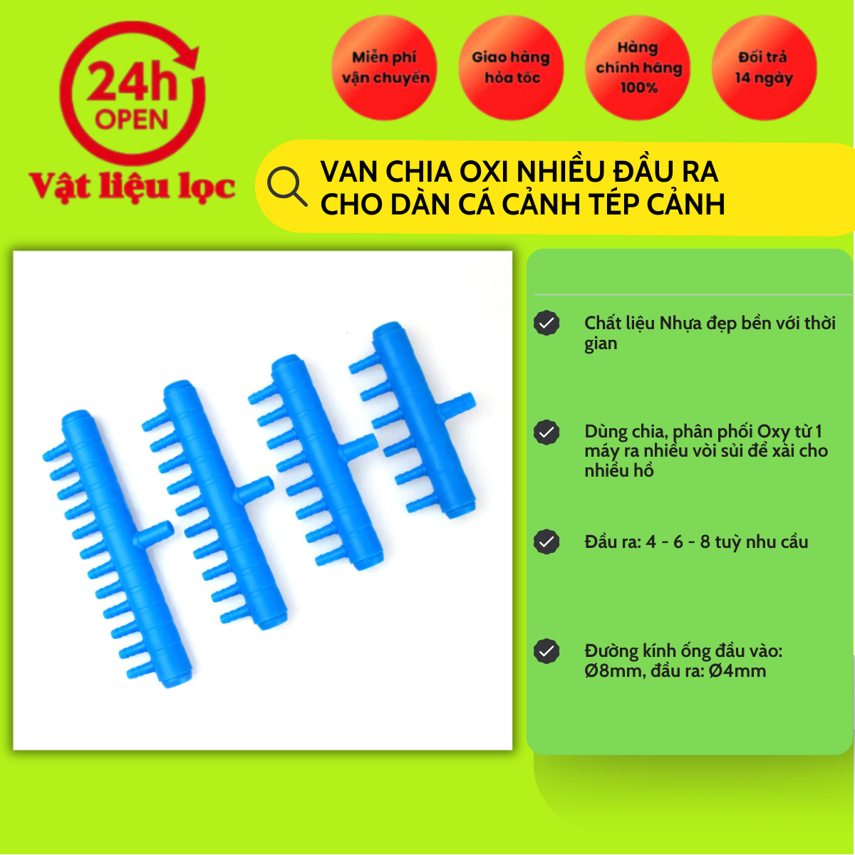 đầu chia oxy 6-10-12-16