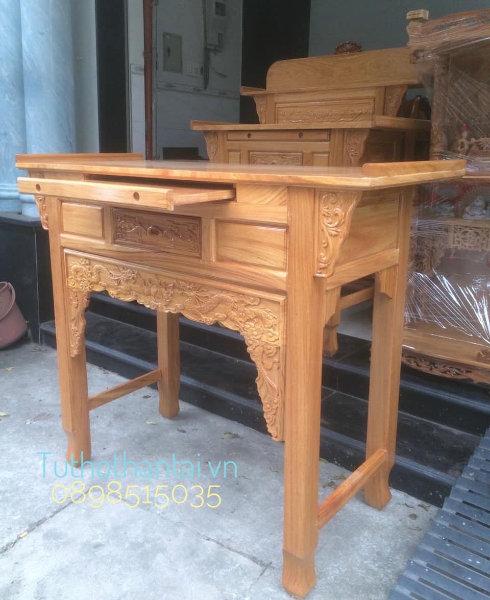 Bàn thờ gia tiên gỗ Gõ Đỏ 147cm