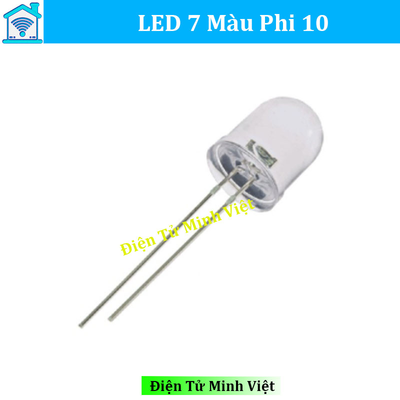 ComBo 5 Led Siêu Sáng 7 Màu Phi 10mm 2 Chân