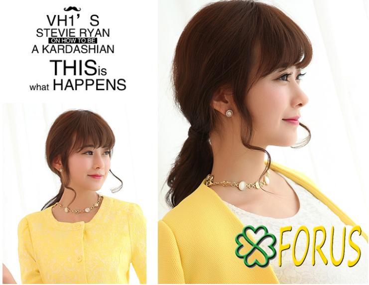 Tóc giả mái thưa mai xoăn M03, màu [nâu đỏ 2/33]