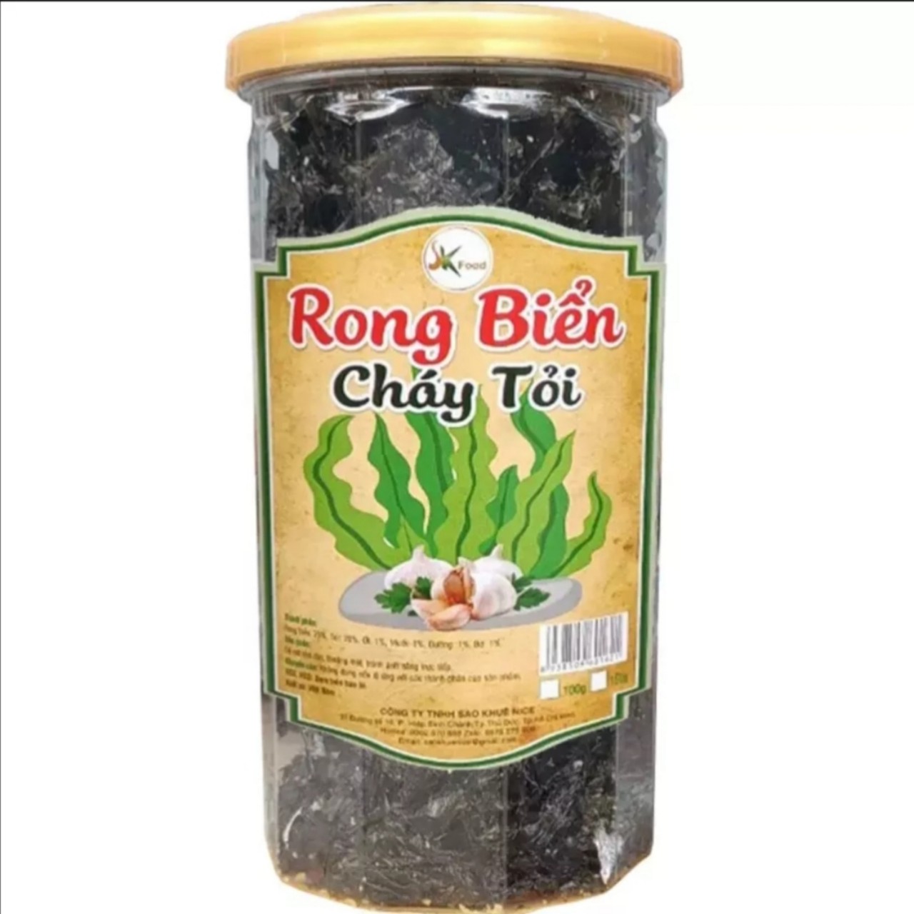 [COMBO 2 HỦ]RONG BIỂN CHÁY TỎI-200g