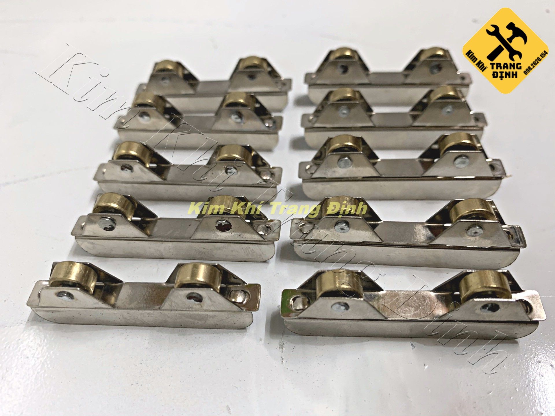 Bộ 10 Bánh Xe Trượt Tủ Kính Kép