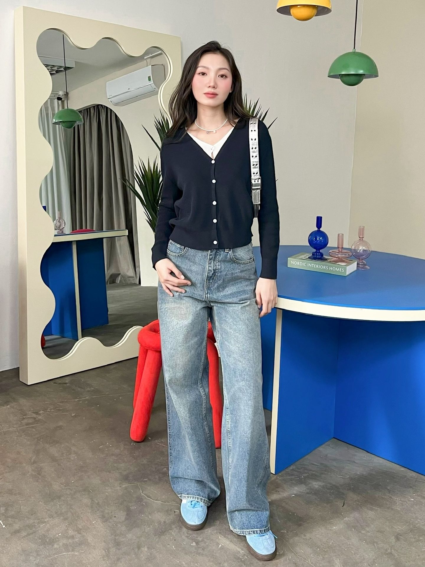 MÌ - QUẦN JEANS ỐNG SUÔNG TRƠN - DANNY JEANS