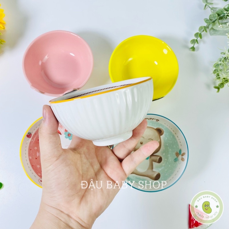 Bát ăn dặm gốm sứ, bát ăn dặm kiểu Nhật cho bé