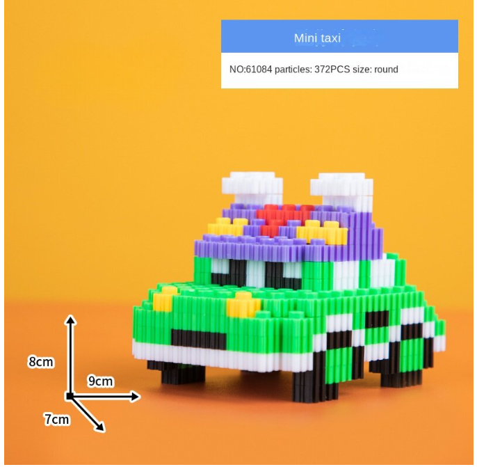 Đồ chơi mô hình lego Gấu Bearbrick 3D mini lắp ráp xếp hình gấu xe hoạt hình mini 3D dễ thương-