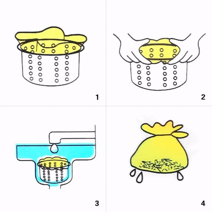 TÚI LƯỢT RÁC BỒN RỬA CHÉN - CHẶN TÓC NHÀ TẮM