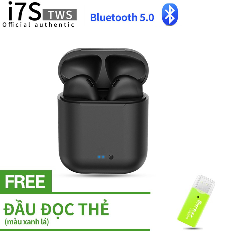 【Đầu đọc thẻ miễn phí】Tai Nghe Bluetooth i7S TWS, Tai nghe Bluetooth không dây i7S TWS, Tai nghe không dây, tai nghe giá rẻ, tai nghe bluetooth cho  oppo, xiaomi, samsung