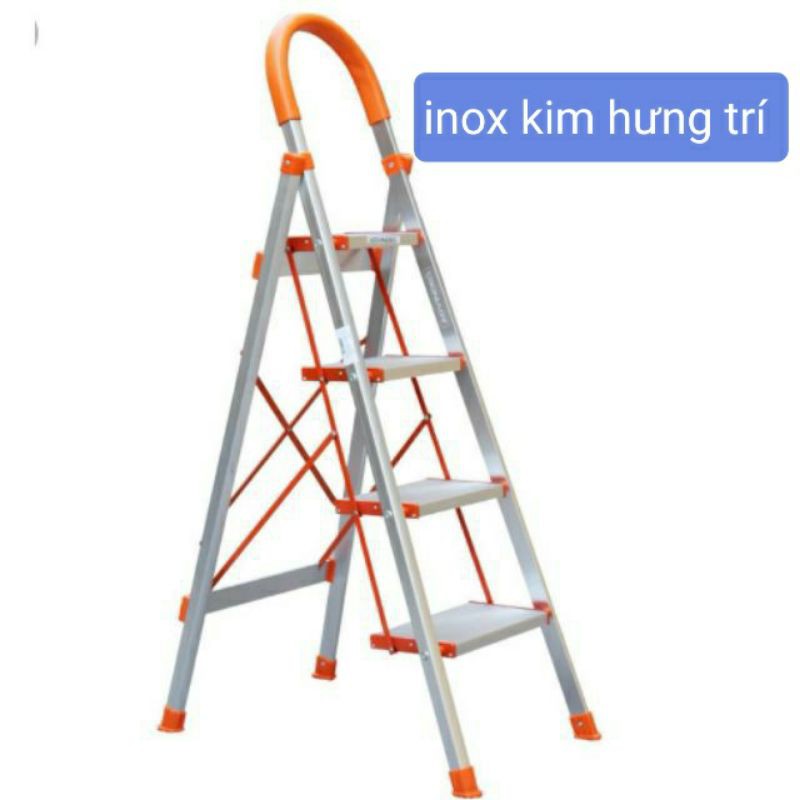 Thang ghế 4 bậc thân inox AG04