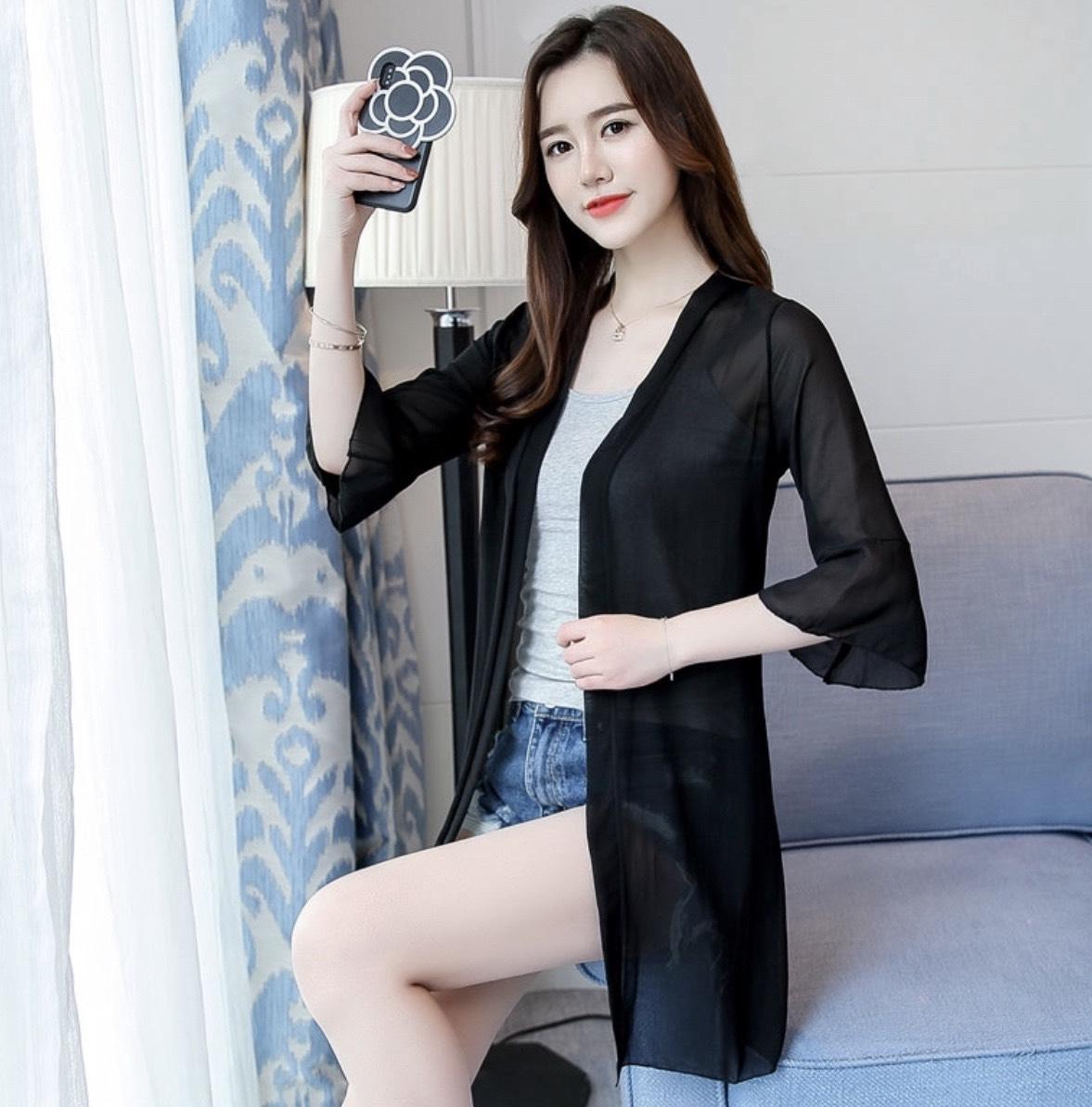 [HCM]Áo Khoác Voan Dáng Dài