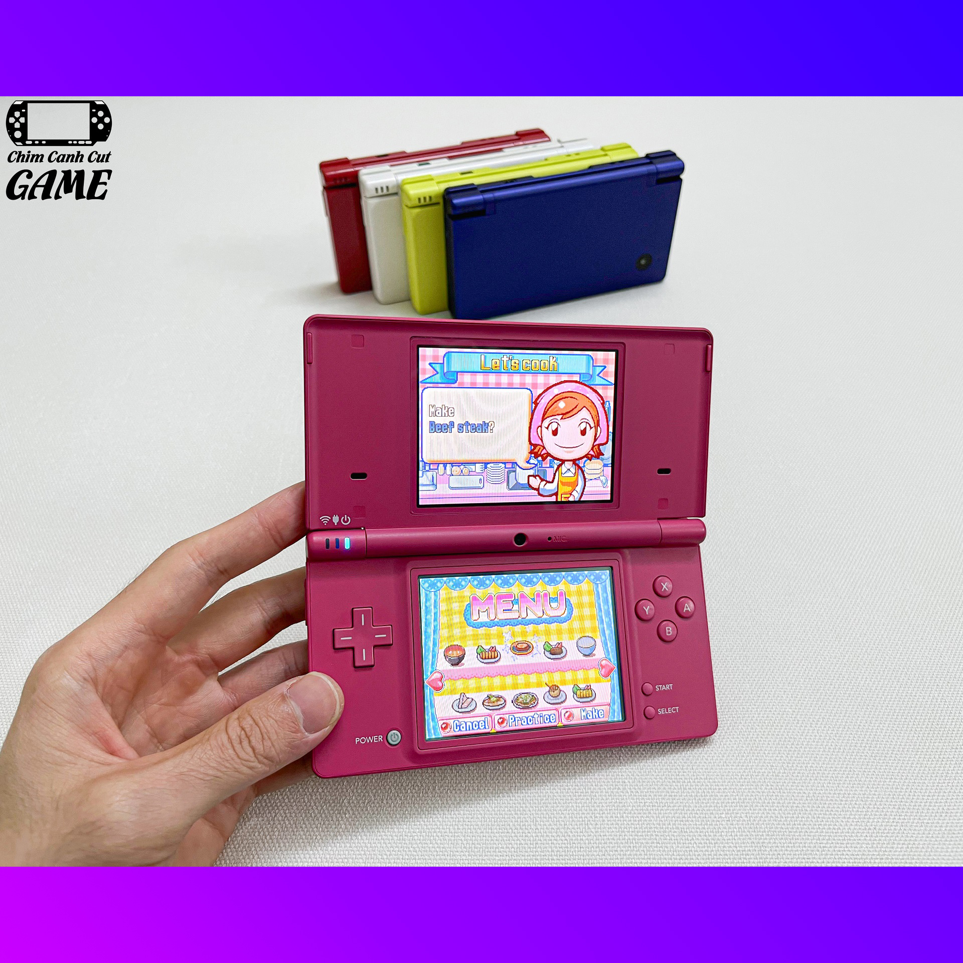 [CHÍNH HÃNG] Máy chơi Game Nintendo DSi (Miễn phí cài Game, Phụ kiện đầy đủ)