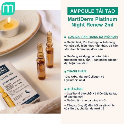 Tinh chất MartiDerm Platinum Night Renew