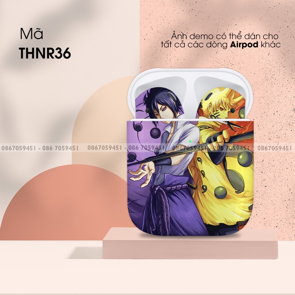 Skin dán cho airpods in hình naruto bộ 8