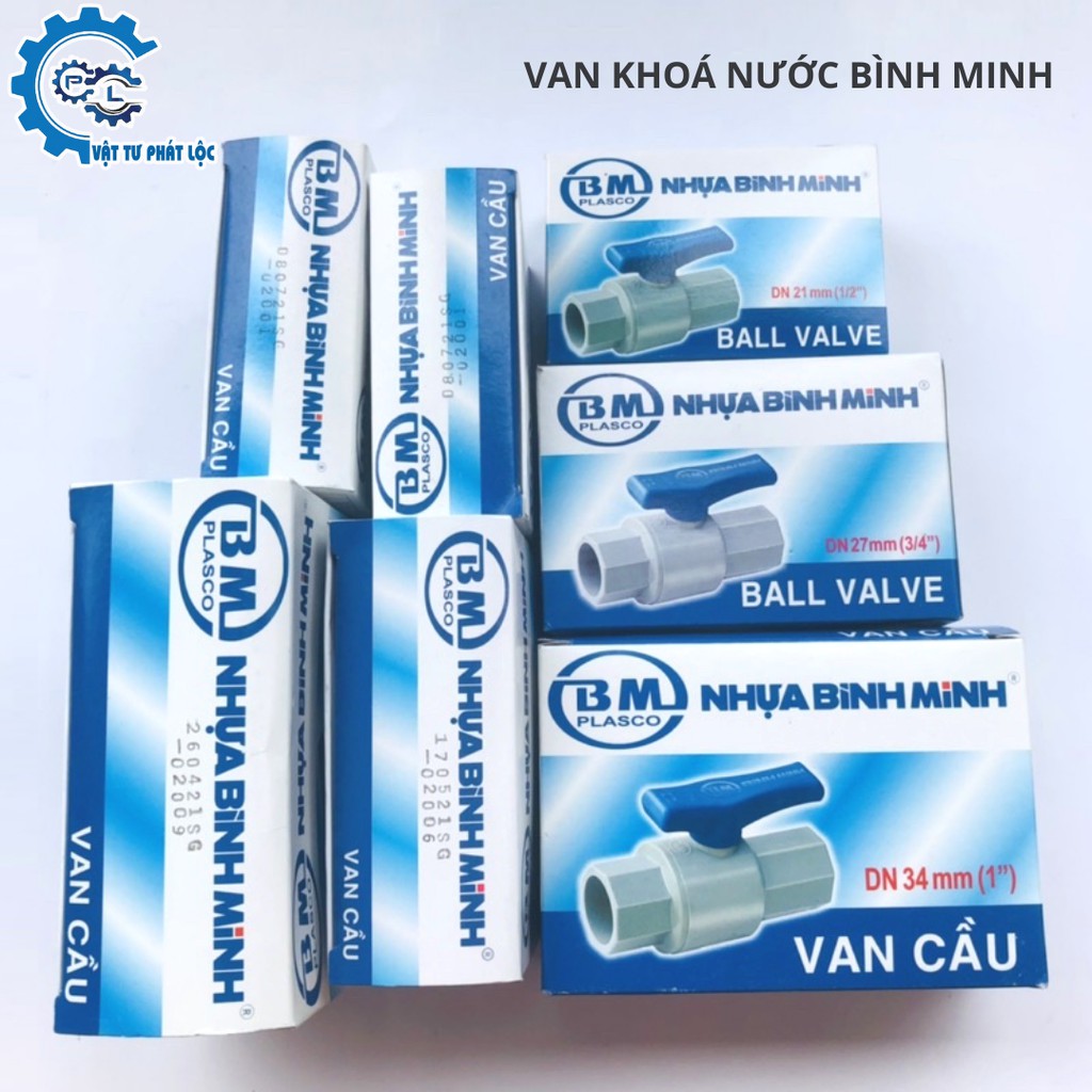 Van khoá nước Bình Minh phi 21, 27, 34 TẶNG KÈM