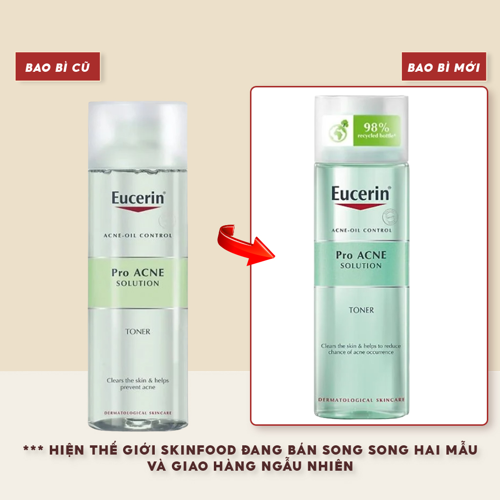 Nước Hoa Hồng Dành Cho Da Mụn Eucerin Acne-Oil Control Pro Acne Solution Toner 200ml