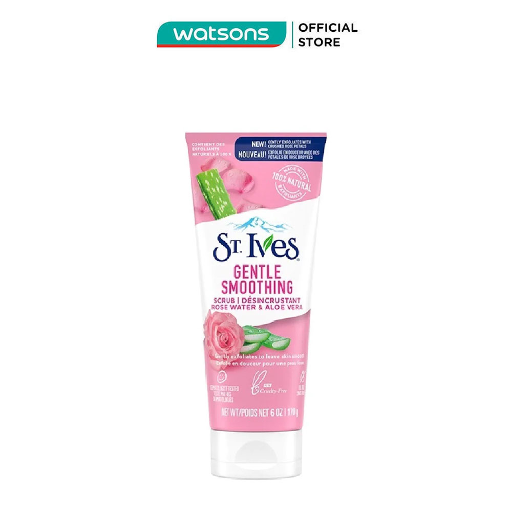 Sữa rửa mặt st.ives tẩy tế bào chết hoa hồng & lô hội 170g