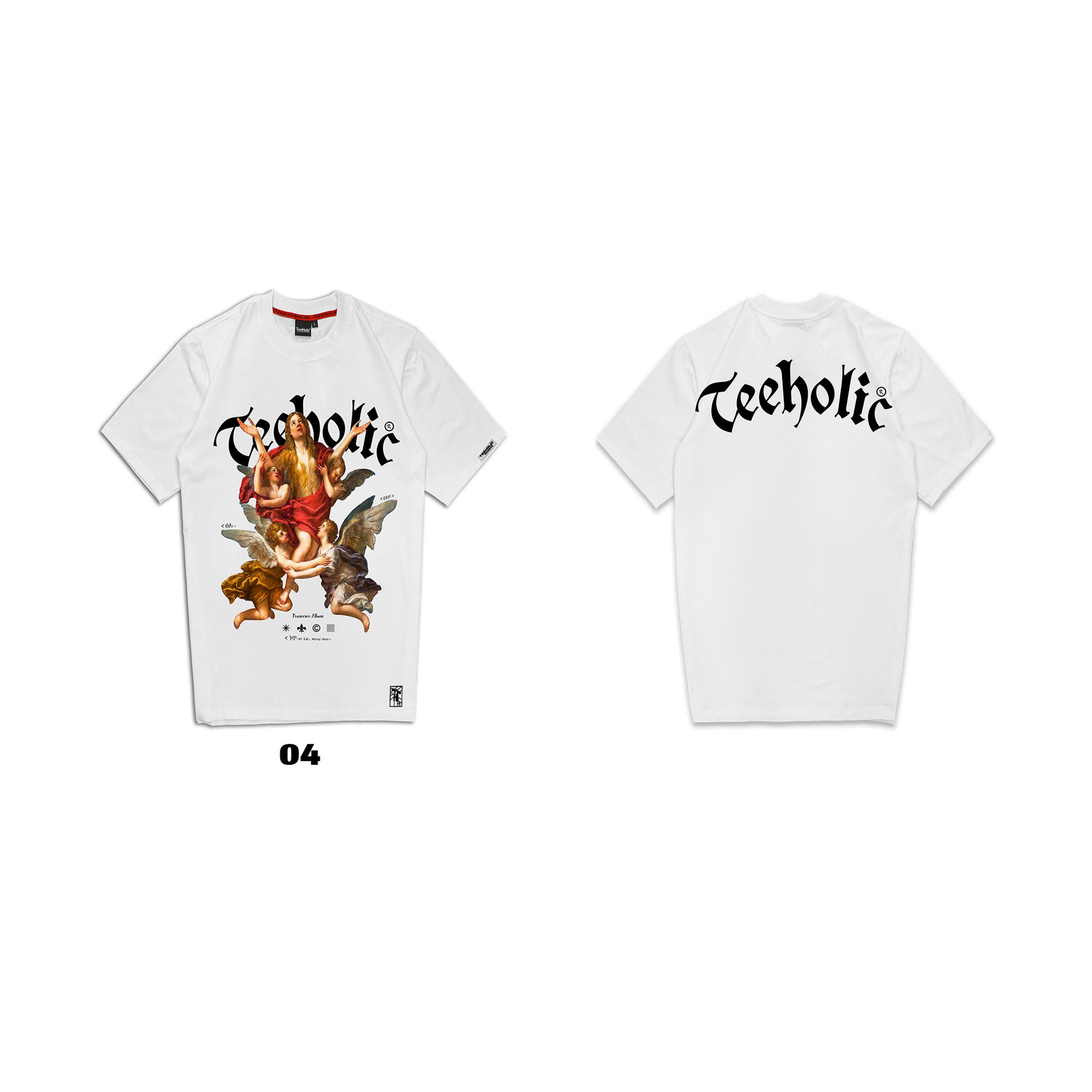 9 mẫu áo thun thiên thần form rộng unisex cotton 100% teeholic in hình thiên thần ths màu đen trắng local brand