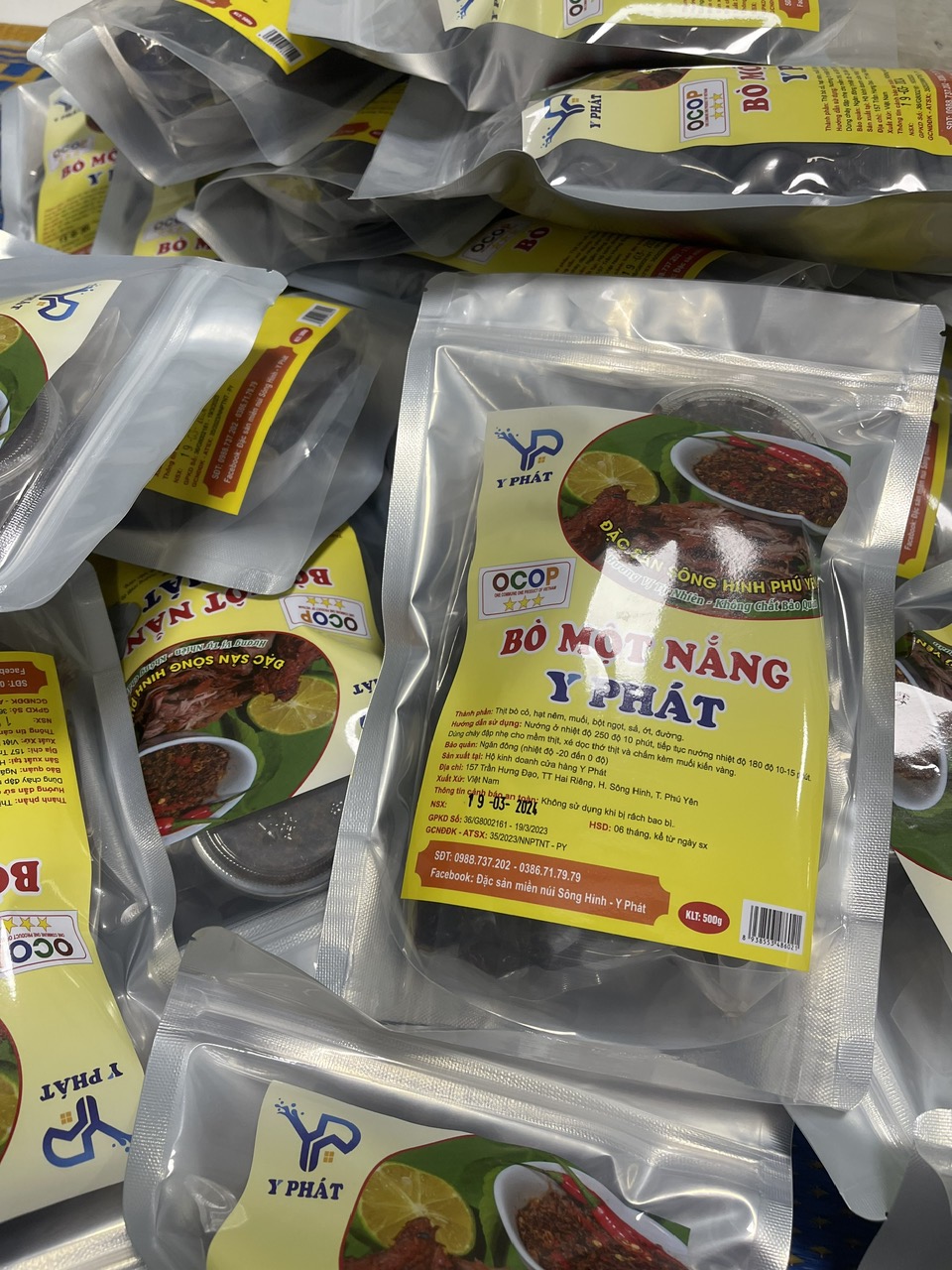 Bò một nắng muối kiến vàng Y Phát 500G chuẩn OCOP