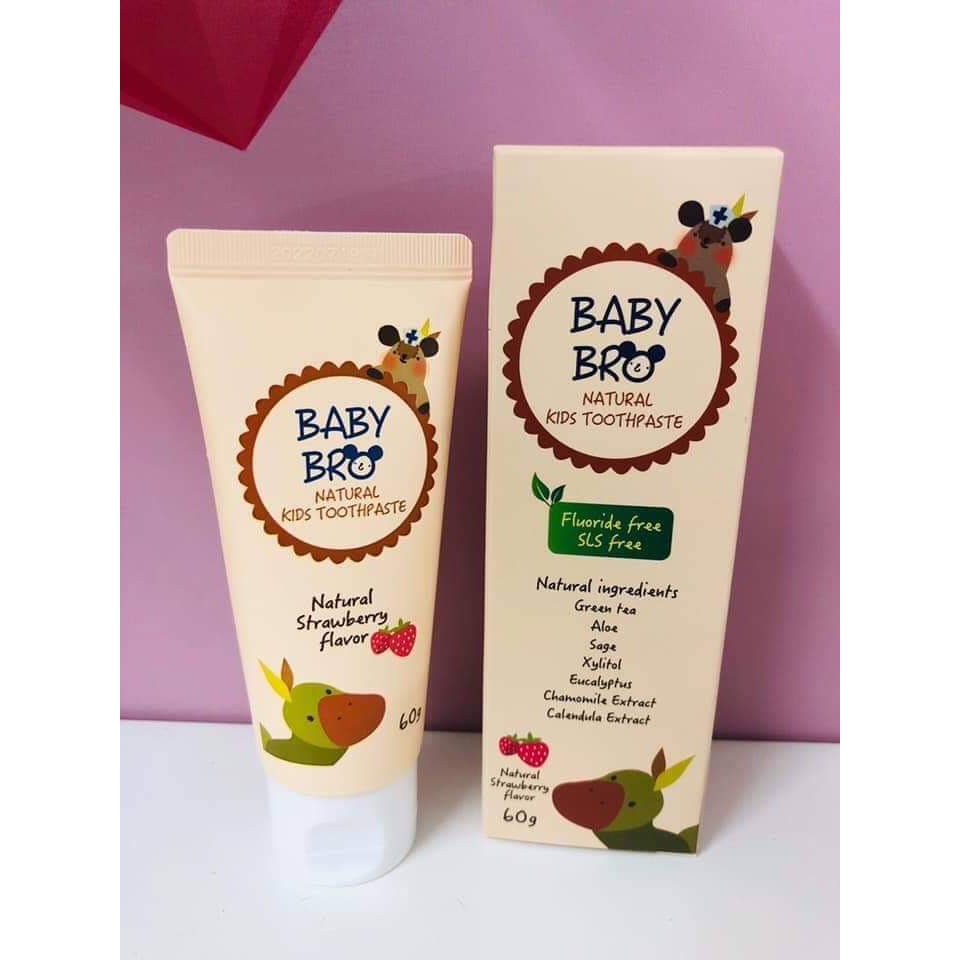 [HCM]Kem đánh răng hữu cơ Baby Bro cho bé (nuốt được)