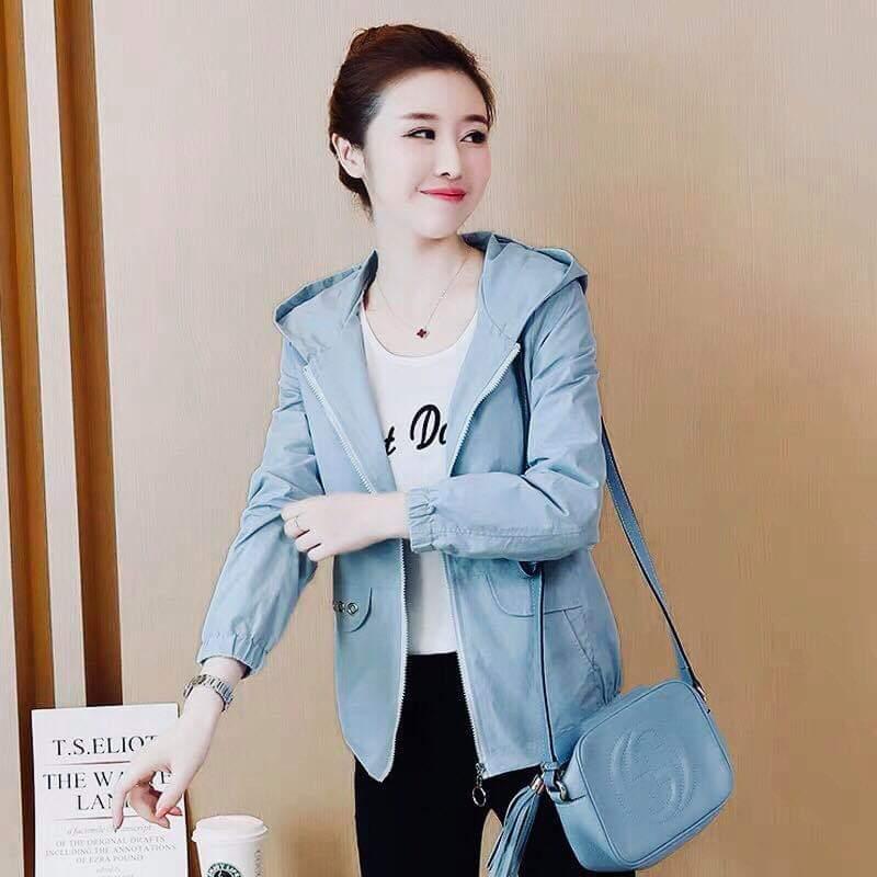[HCM]áo khoác nữ form rộng có nón cá tính