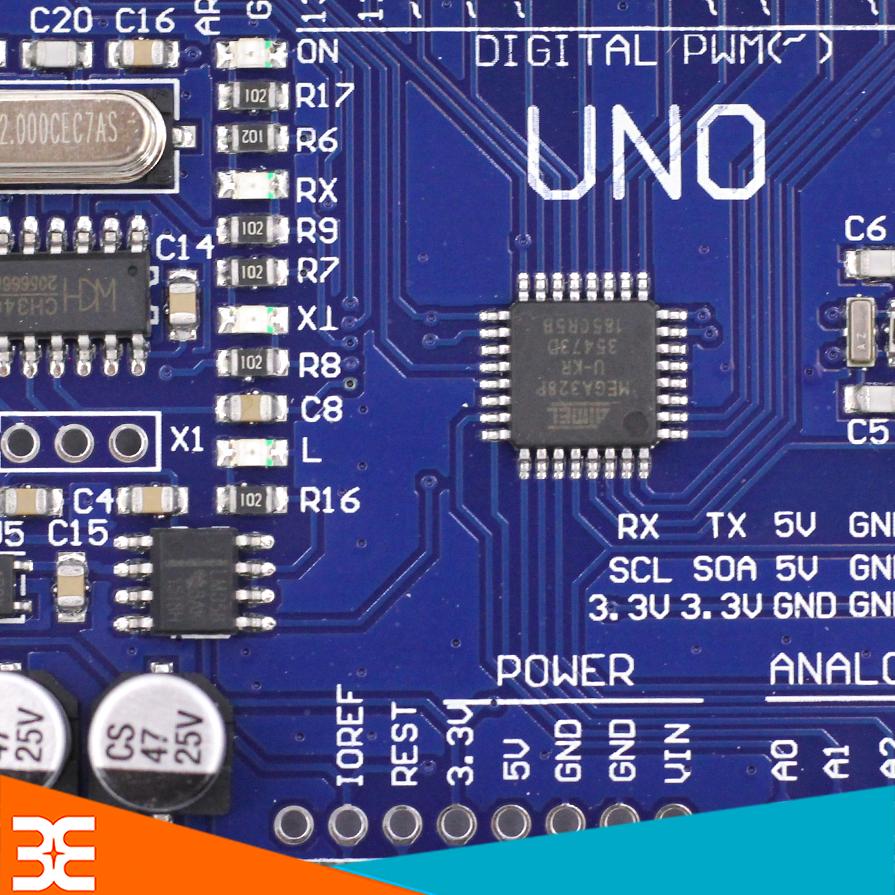 Kit Arduino Uno R3 Chíp CH340G Dán