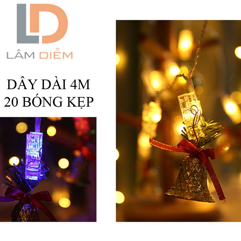 Dây đèn led 4m 20 bóng đèn kẹp ảnh