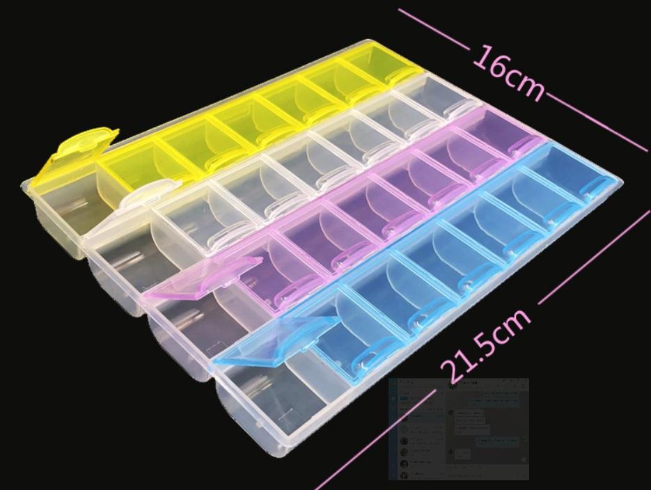 Hộp đựng đá cho tranh đính đá (hộp lớn) 21.5x16x2