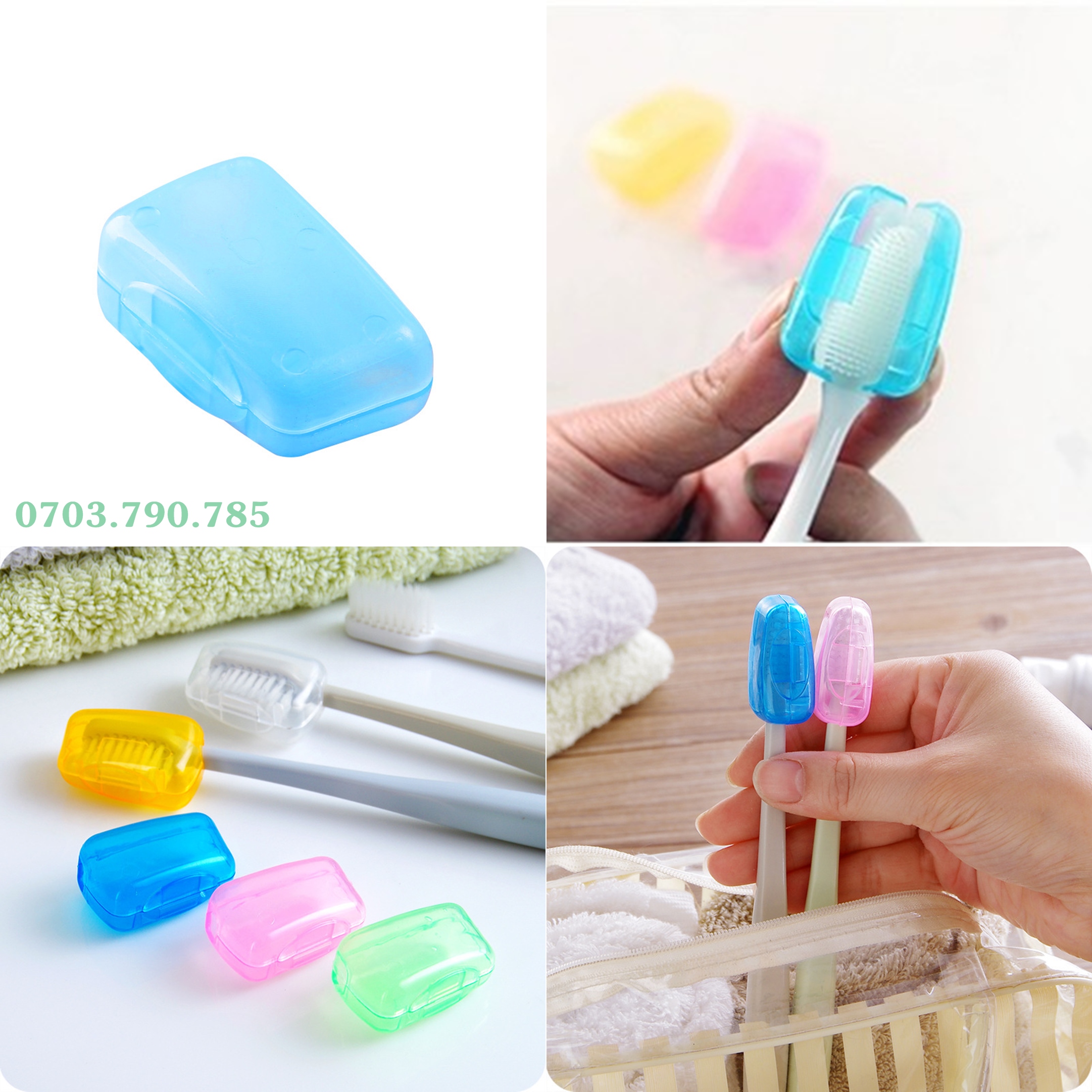 Set 5 Nắp Đậy Bàn Chải Đánh Răng Tiện Lợi