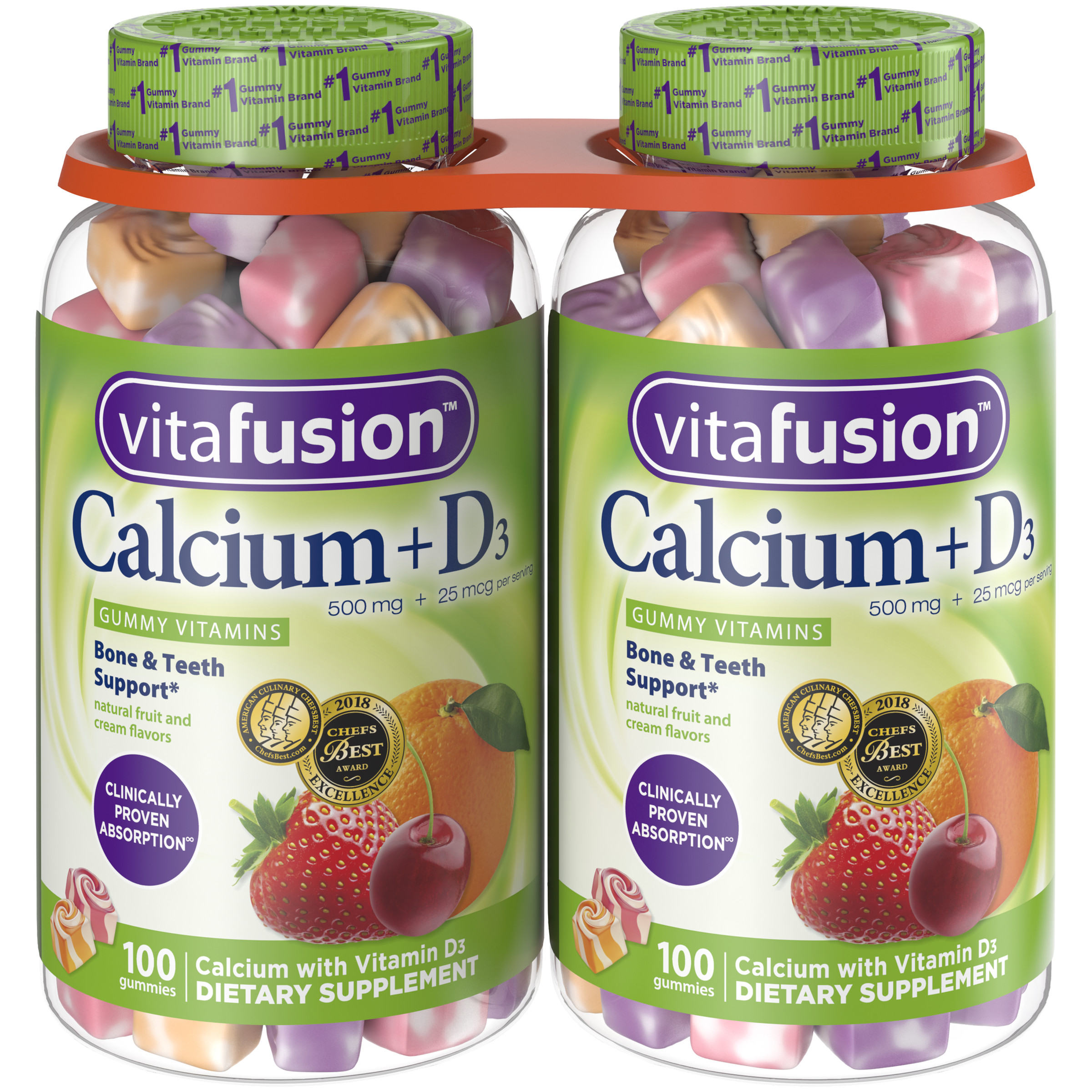 [HCM]Kẹo dẻo canxi va D3 Vitafusion Calcium+D₃ 100 Gummy Vitamins
