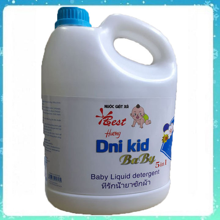 Nước Giặt Xả Dni-Kid Trẻ Em 3600ml chai Làm Mềm Vải-Diệt khuẩn-Siêu Thơm