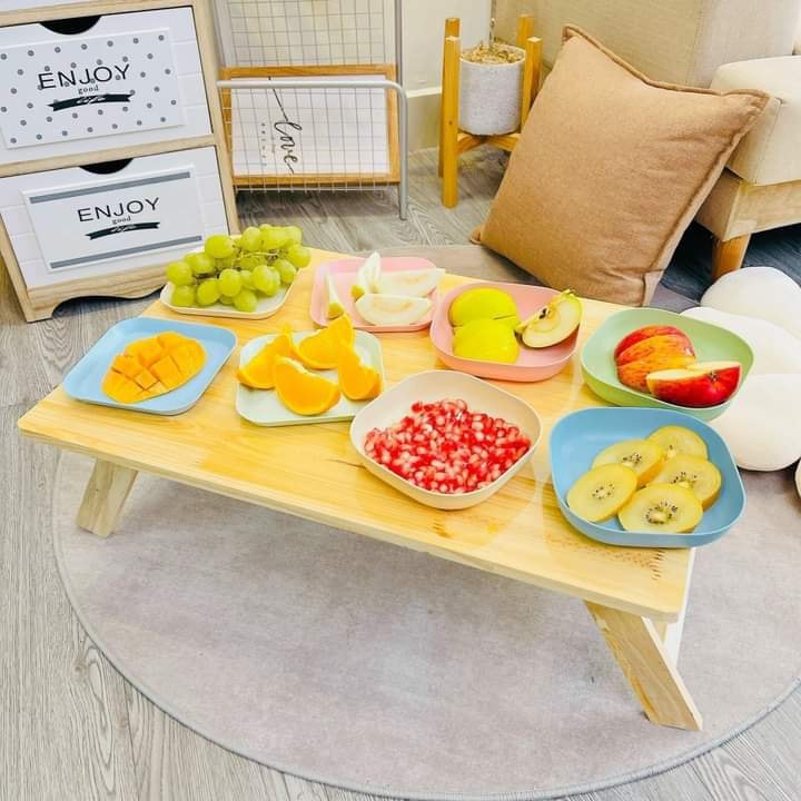 SÉT 8 bát ĐĨA LÚA MẠCH CHỮ NHẬT MÀU PASTAL SIÊU XINH