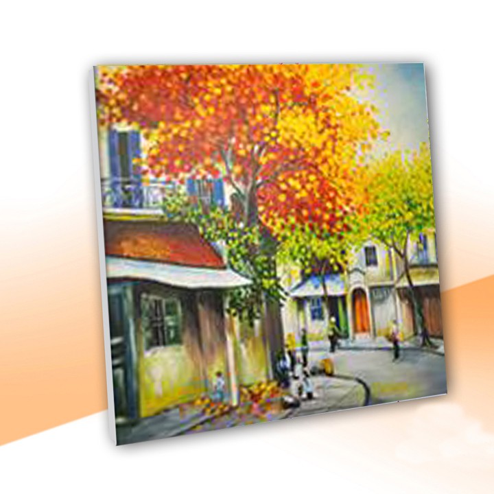 bộ 3 tranh 30x30cm phố cổ hà nội