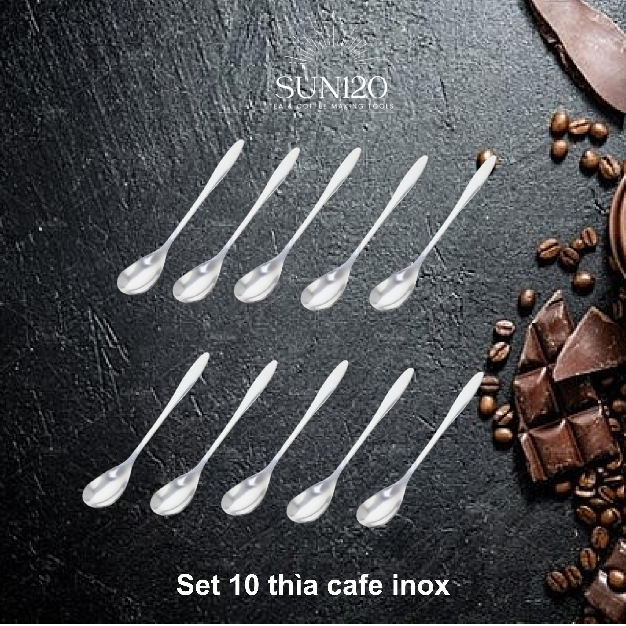 10 thìa cafe inox trơn dày đẹp | thìa cafe thìa sữa chua inox giá sỉ