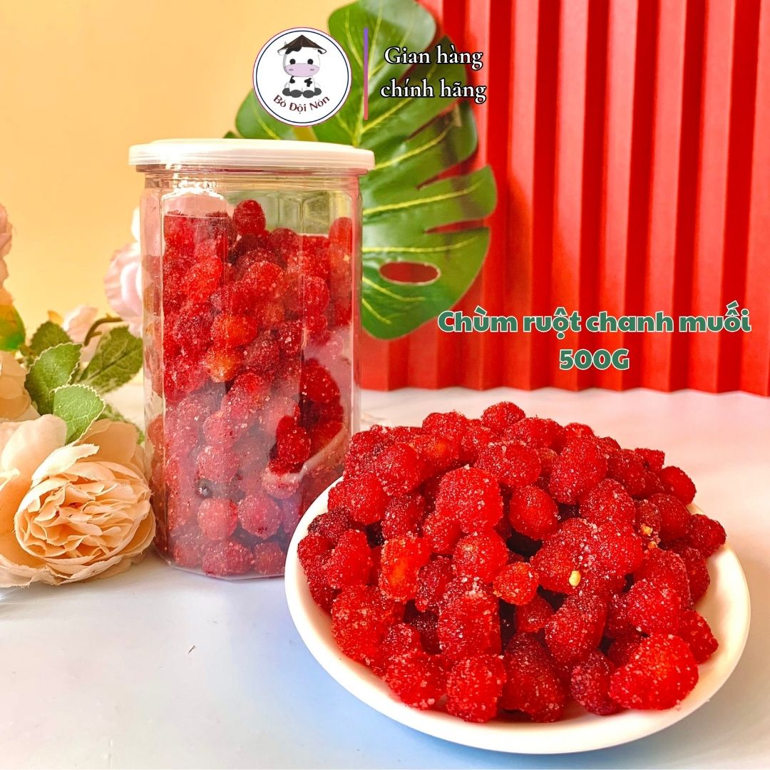 500GR [LONPET] CHÙM RUỘT SẤY CHANH MUỐI-BÒ ĐỘI NÓN