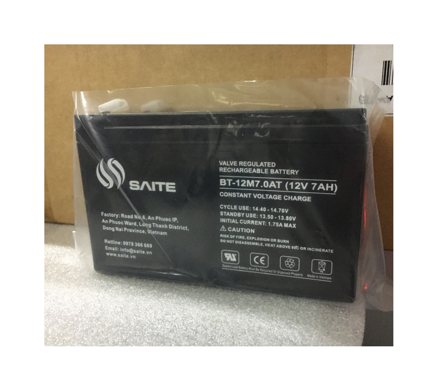 Ắc Quy SAITE 12V-7Ah BT-12M7AT - (PDC-TECH)