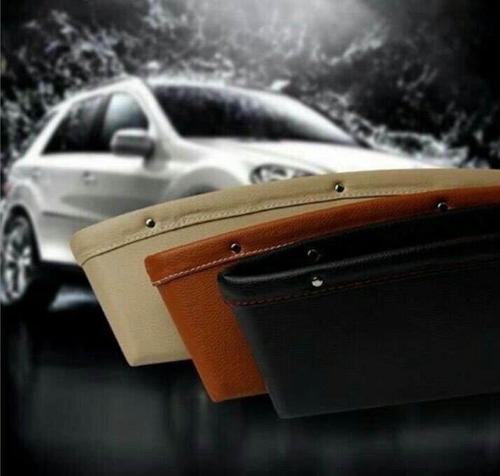 Khay da cao cấp để đồ cài khe ghế ô tô