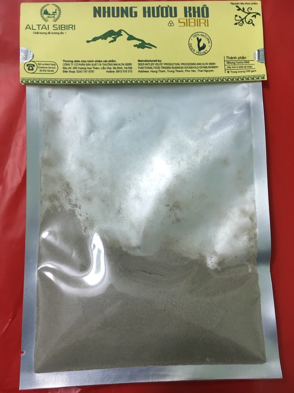BỘT NHUNG HƯƠU KHÔ SIBIRI ( gói 50g)