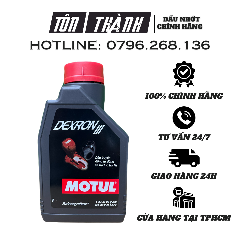 Nhớt hộp số tự động trợ lực tay lái motul dexron iii