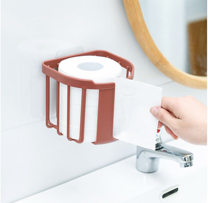 Giỏ Đựng Giấy Vệ Sinh Dán Tường - Giỏ Treo Tường Đựng Khăn Giấy Phòng Tắm Phòng Bếp