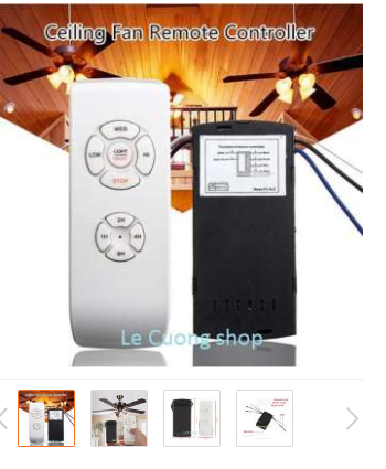 Bộ điều khiển từ xa quạt trần đèn cao cấp sóng RF xuyên tường
