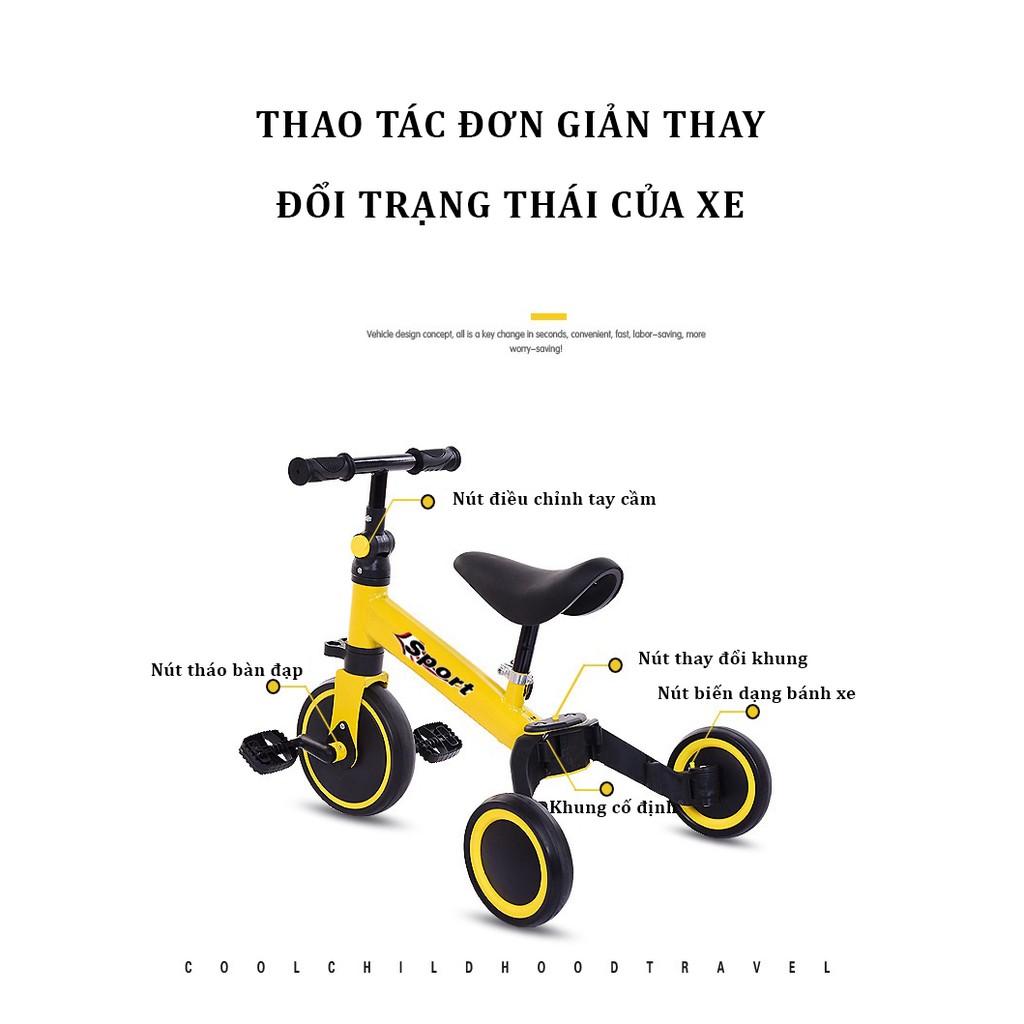 Xe đạp 3 bánh trẻ em đa năng