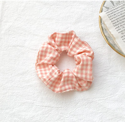 Dây Cột Tóc Scrunchies Vải Caro