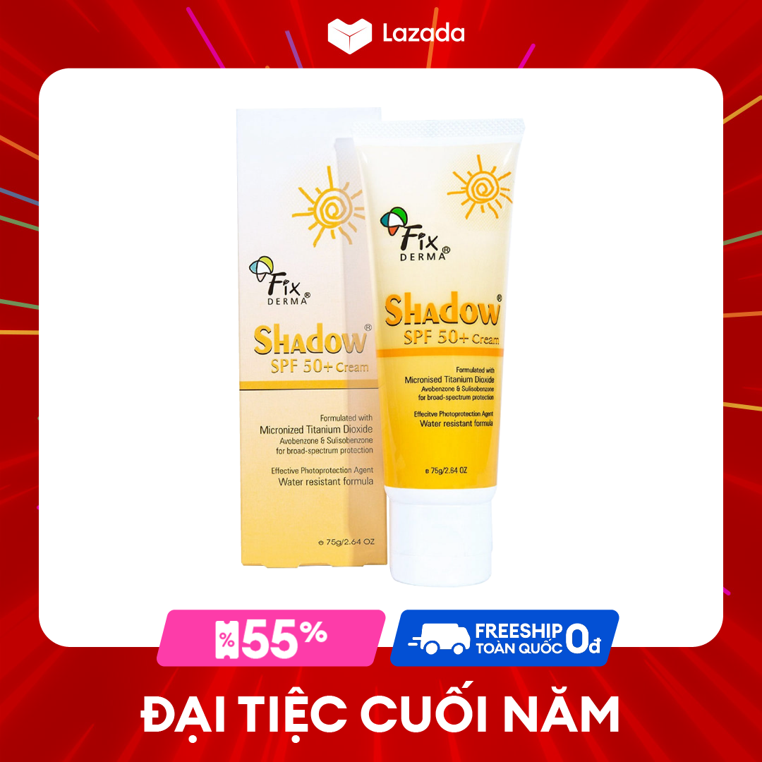 Kem chống nắng Fixderma Shadow SPF 50+ 75g [NHẬP KHẨU CHÍNH HÃNG 100%]